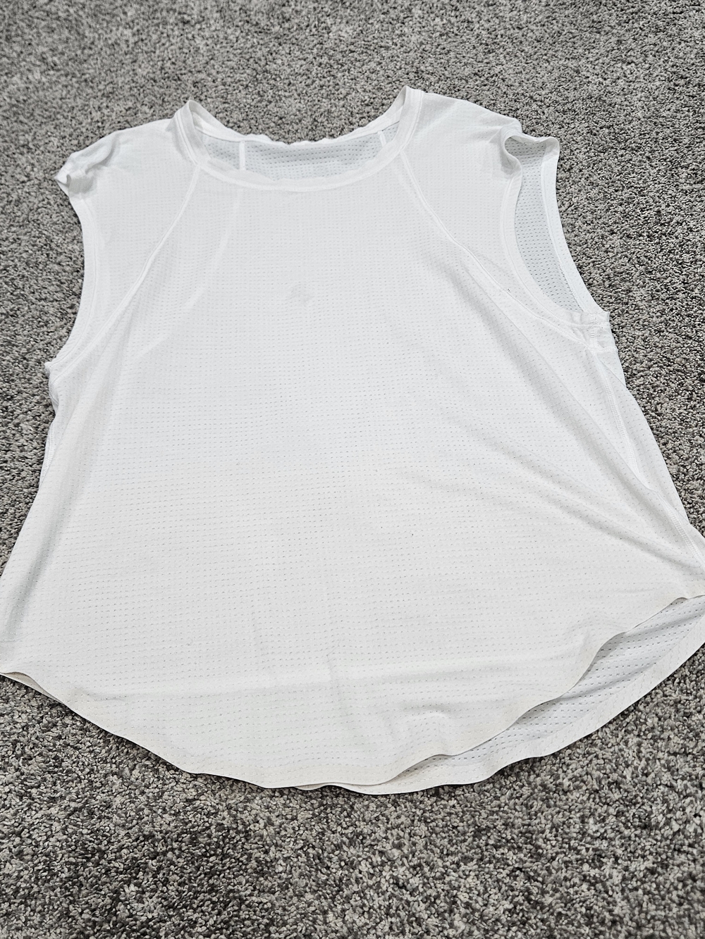 lululemon athletica White Mesh Sleeveless Tank